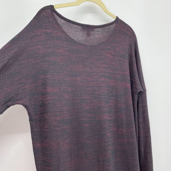 Calvin Klein Jeans  heathered burgundry long sleeve - Picture 3 of 12